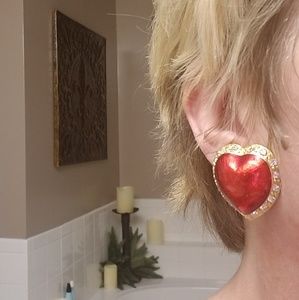 Victoria's Secret Vintage Heart shaped Earrings.